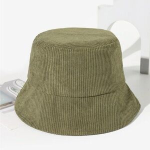 New Green Corduroy Bucket hat